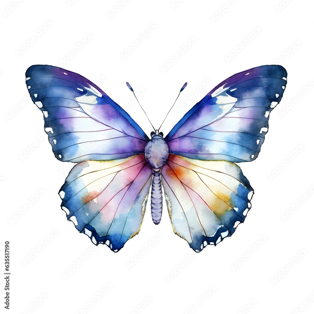 Obraz premium Colorful butterfly isolated on white background