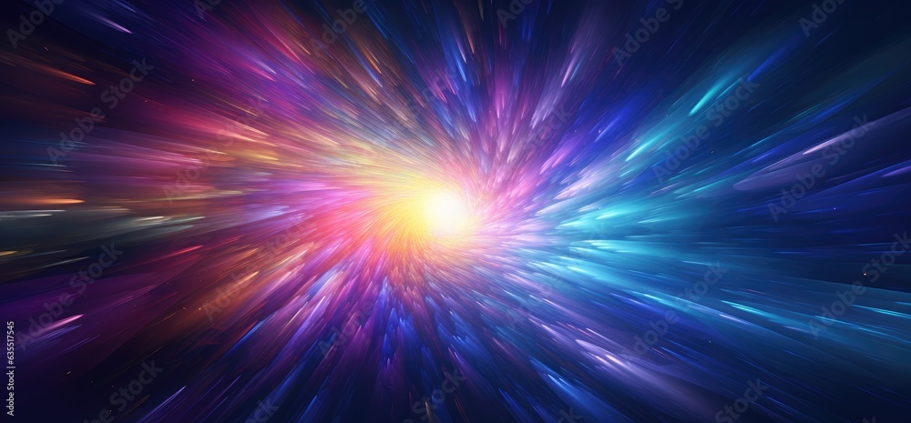Spectacular colors vortex, Space whirl pattern, Colorful background, Emotional wallpaper. THE COLORS GENESIS! 3D circular motion of colors. So the dispersion of colors in the whole Universe begins! - obrazy, fototapety, plakaty 