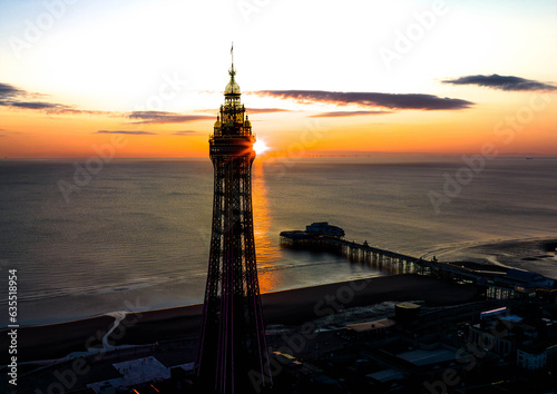 Blackpool Tower Sunset photo