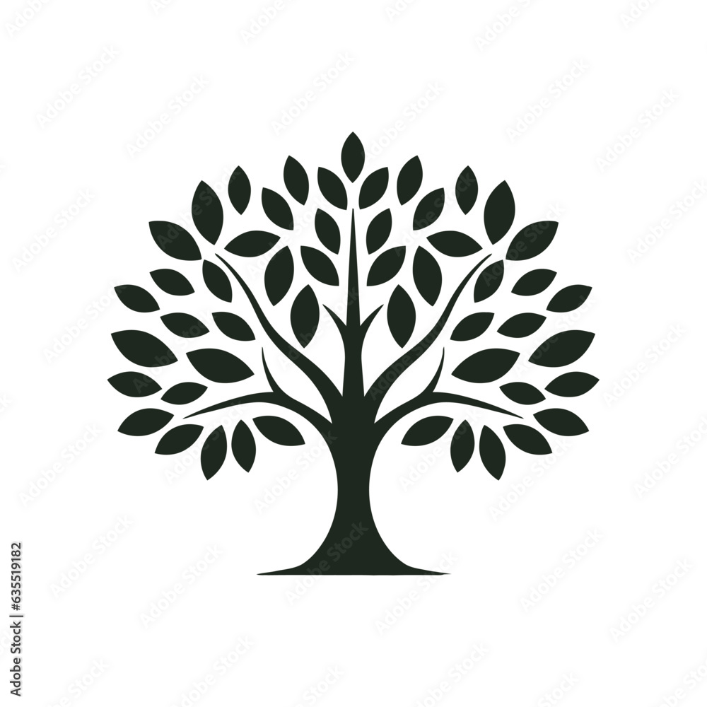 Tree logo, tree of life icon on white background. Vector illustration Tree logo, tree of life icon on white background. Vector illustration