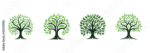 Tree of life set on white background. Vector illustration