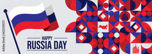 Russia National Day Vector Design Template

