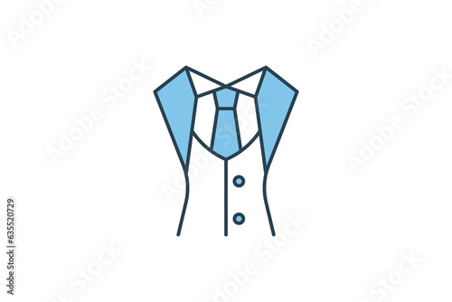 Suit Icon. Icon related to clothes. flat line icon style. Simple vector design editable © sobahus surur