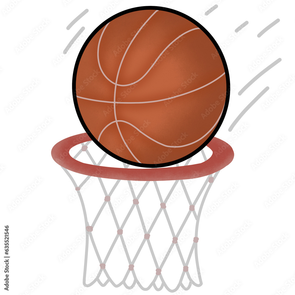 basketball hoop with ball