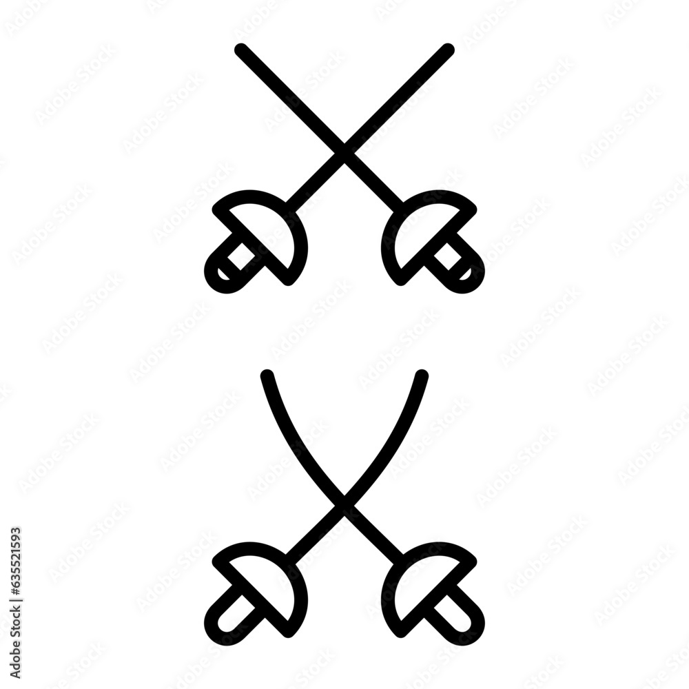 fencing icon on transparent background fencing icon on transparent background