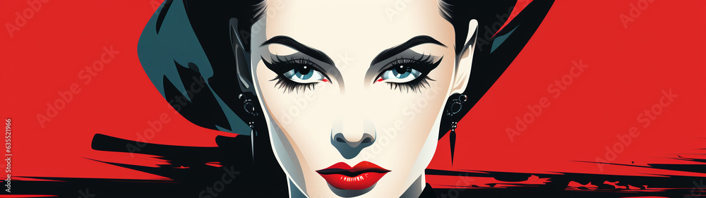 Portrait of the woman witch and vampire Halloween the evil force logo concept of guile betrayal Portrait of the woman witch and vampire Halloween the evil force logo concept of guile betrayal