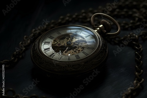 old pocket watch made by midjeorney