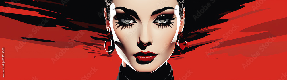 Portrait of the woman witch and vampire Halloween the evil force logo concept of guile betrayal Portrait of the woman witch and vampire Halloween the evil force logo concept of guile betrayal