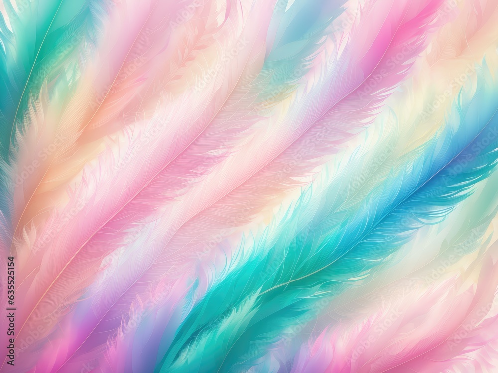 pastel colour feather abstract background 