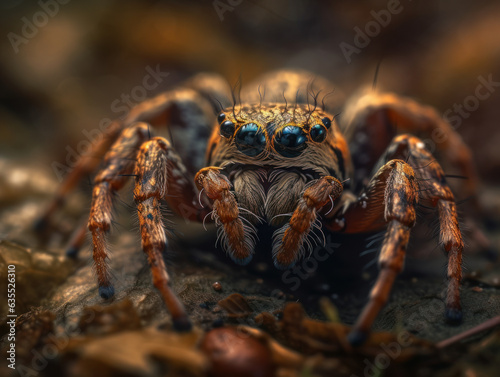 Spider portrait created with Generative AI technology