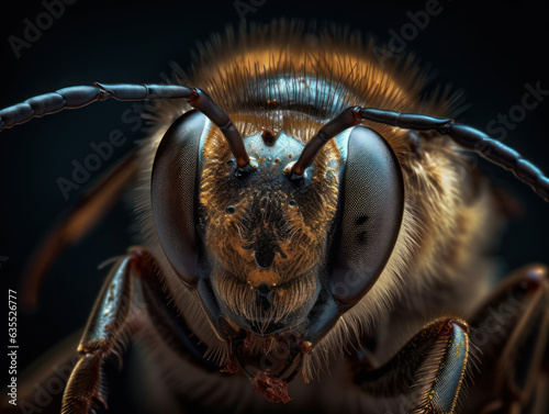 Bee portrait created with Generative AI technology © Denis Darcraft