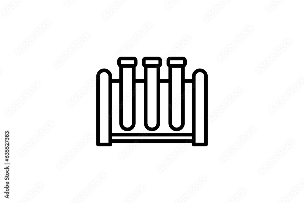 Test Tube Icon. Icon related to assessment. line icon style. Simple vector design editable Test Tube Icon. Icon related to assessment. line icon style. Simple vector design editable