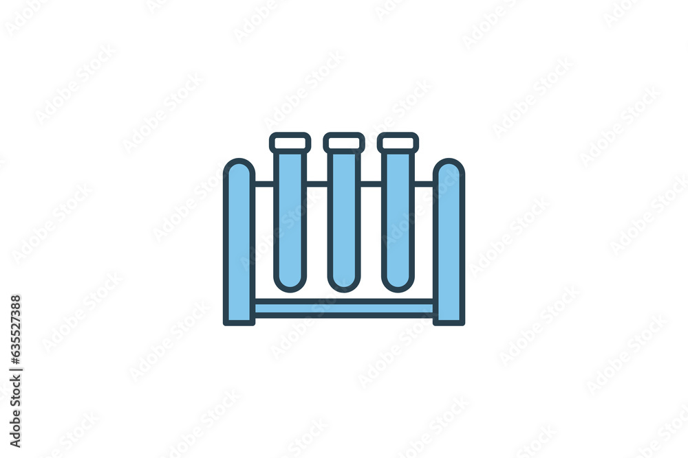 Test Tube Icon. Icon related to assessment. flat line icon style. Simple vector design editable
