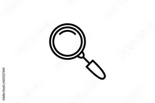 Magnifying Glass Icon. Icon related to assessment. line icon style. Simple vector design editable