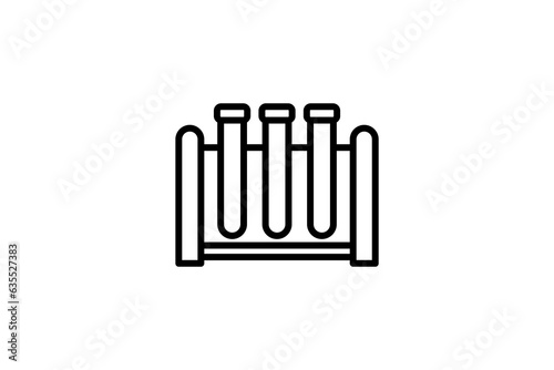 Test Tube Icon. Icon related to assessment. line icon style. Simple vector design editable