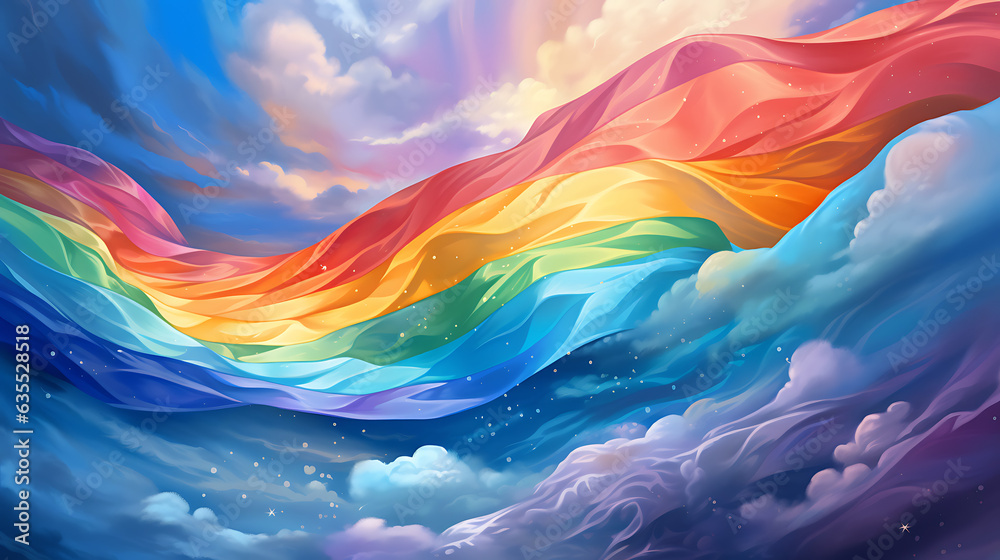 Vibrant Abstract Design with Pride Flag Colors in Mesmerizing Patterns ...