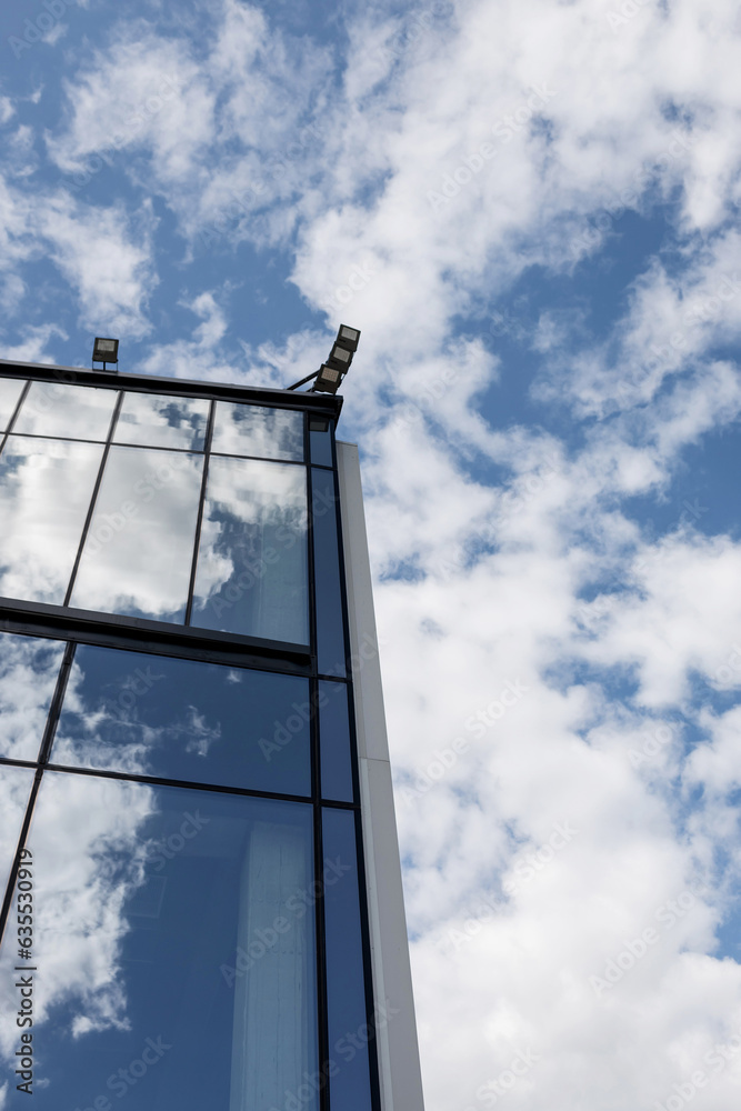 Modern architecture. Glass facade Modern architecture. Glass facade