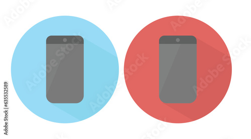 Smartphone flat Illustration. Vector isolated flat editable illustration of a smartphone device