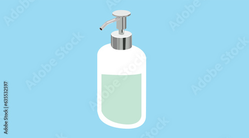 Vector Isolated Illustration of a Soap Dispenser