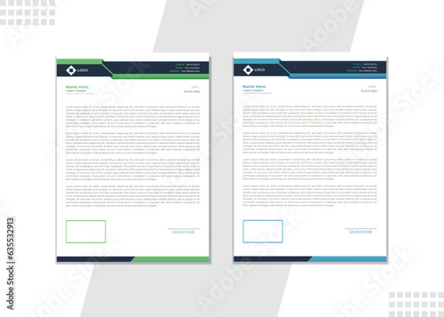  
Letterhead template vector Professional and modern corporate letterhead template Creative Professional and minimalist corporate letterhead template design.