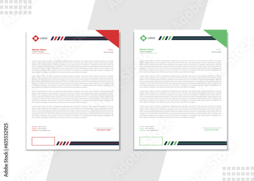  
Letterhead template vector Professional and modern corporate letterhead template Creative Professional and minimalist corporate letterhead template design.