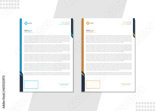  
Letterhead template vector Professional and modern corporate letterhead template Creative Professional and minimalist corporate letterhead template design.