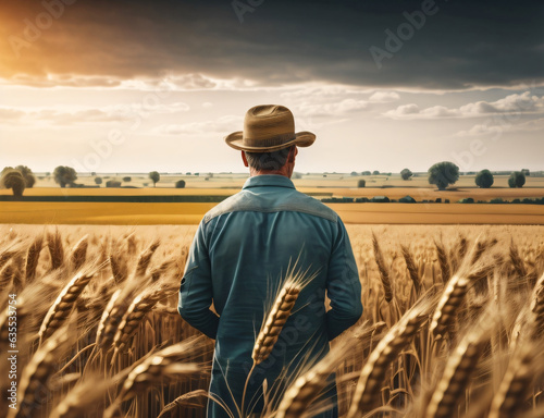 farmer in wheat field © Nazir