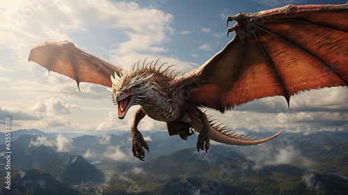 Dragon Flying In Nature