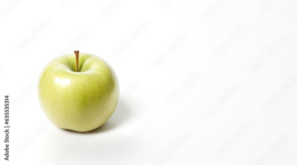 Fresh apple isolate on white background and copy space.generative AI Fresh apple isolate on white background and copy space.generative AI