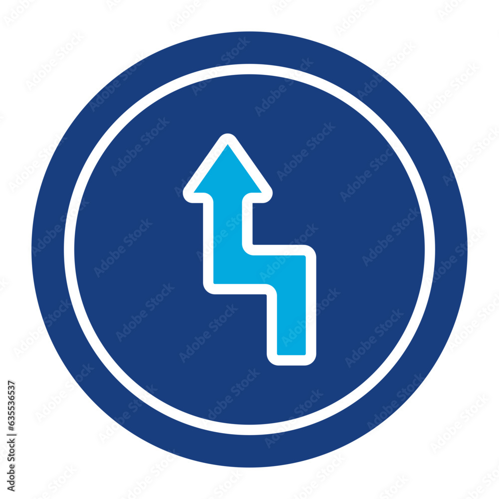 Zig Zag Road Icon Zig Zag Road Icon