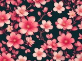 colourful Cherry Blossom floral pattern