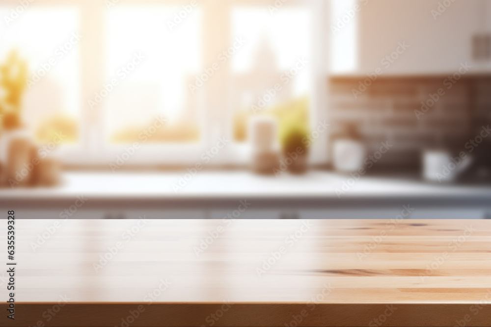 wooden tabletop in kitchen wooden tabletop in kitchen
