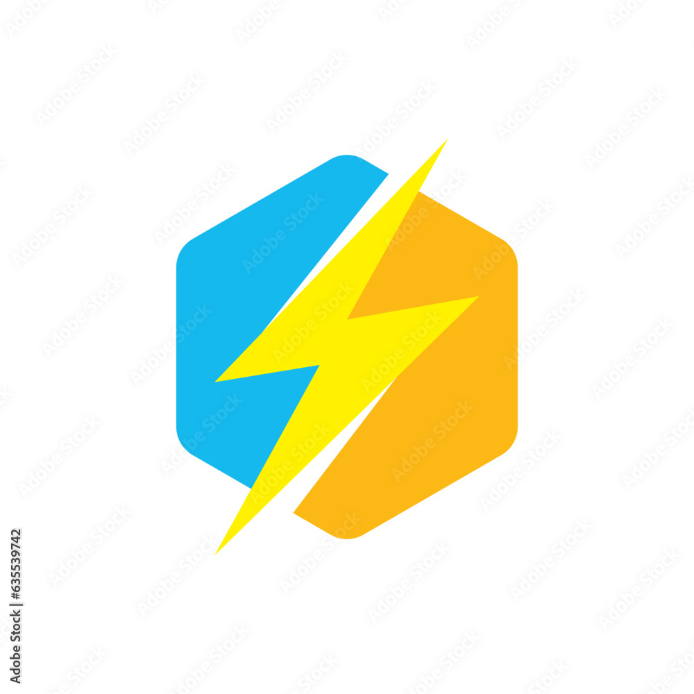 Flash thunderbolt Template vector icon illustration Flash thunderbolt Template vector icon illustration