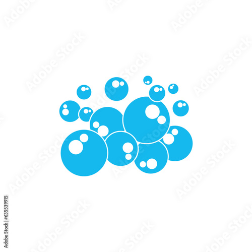 Bubble logo template vector icon illustration design