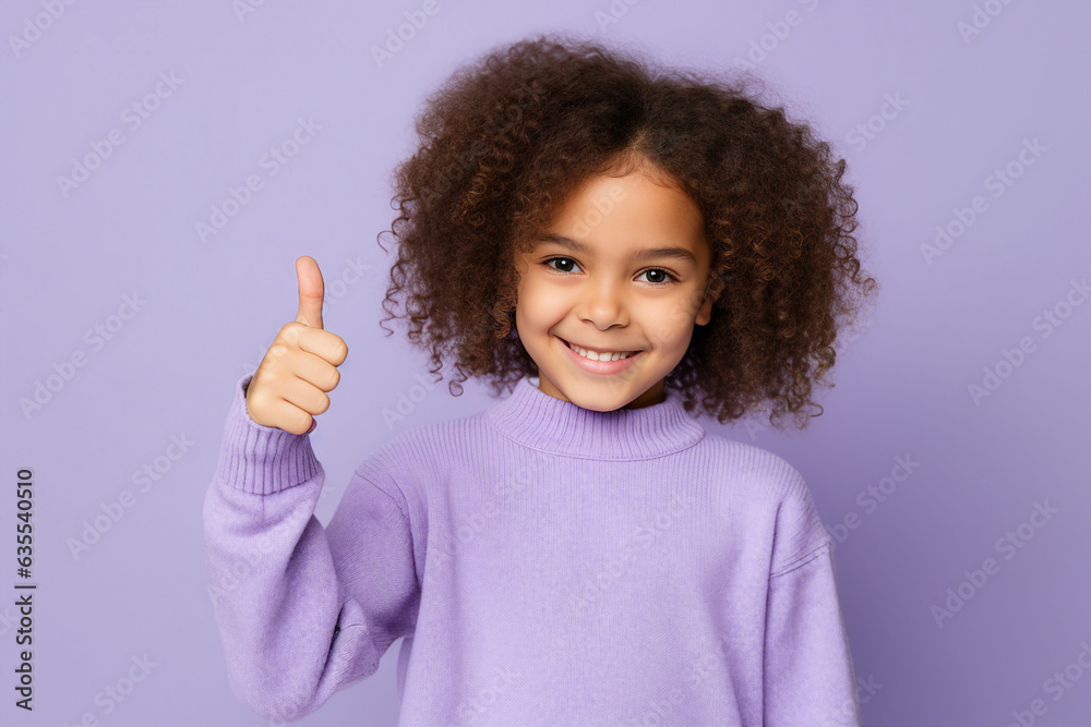 Generative ai collage picture of schoolkid make thumb up school discount advert Generative ai collage picture of schoolkid make thumb up school discount advert