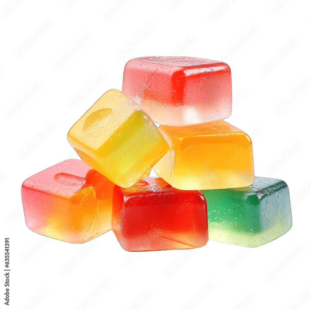 Pile of multicolored jelly candy. Jelly gum isolated on transparent background Pile of multicolored jelly candy. Jelly gum isolated on transparent background