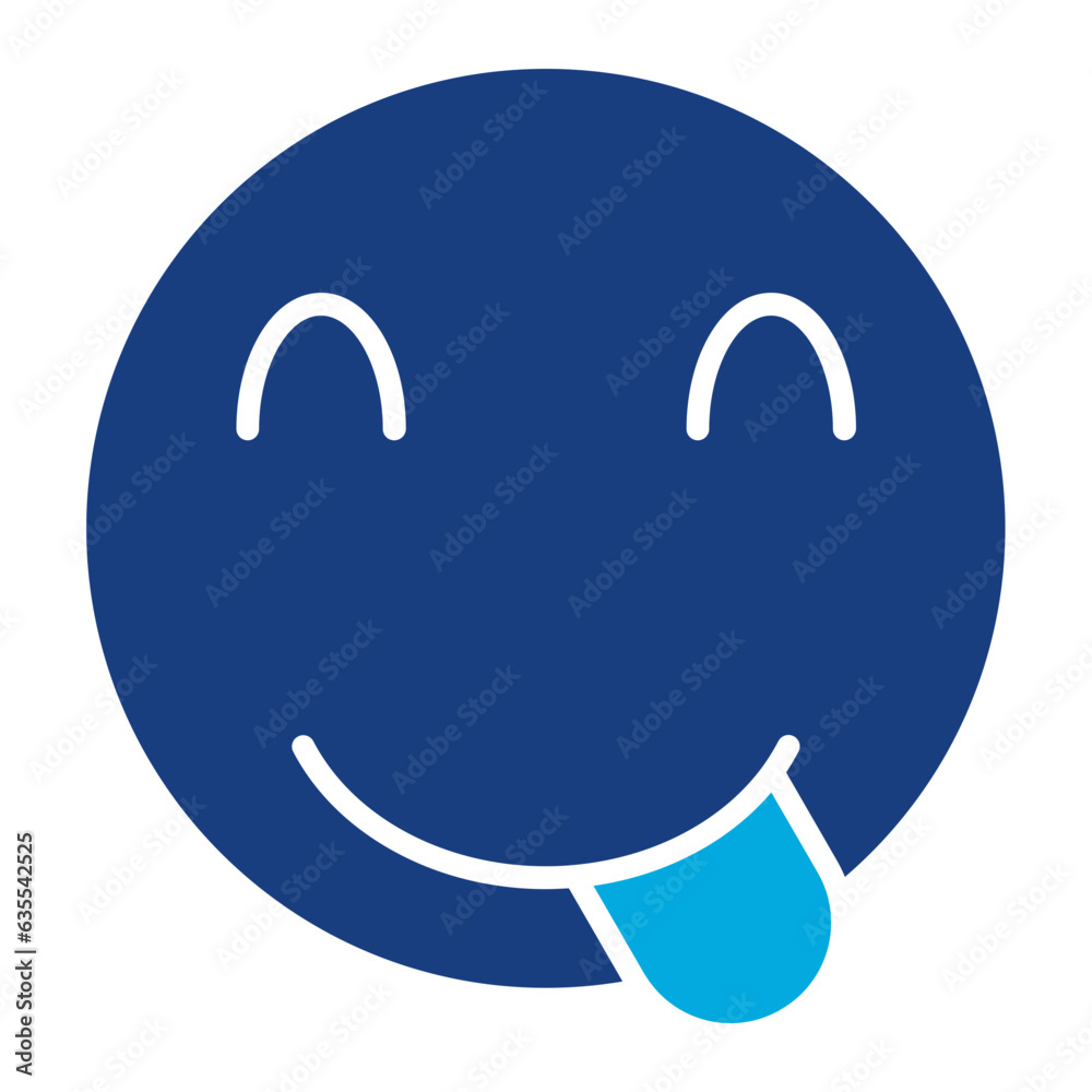 Face Savoring Food Icon Face Savoring Food Icon