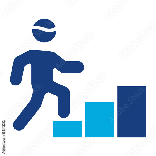 Person Climbing Stairs Icon