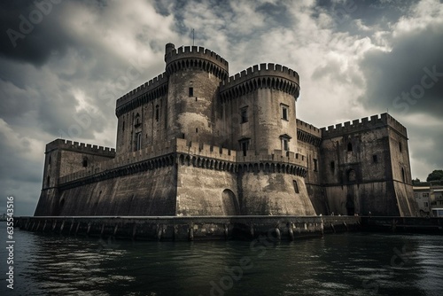 Canvas Print A medieval castle called Maschio Angioino in Naples