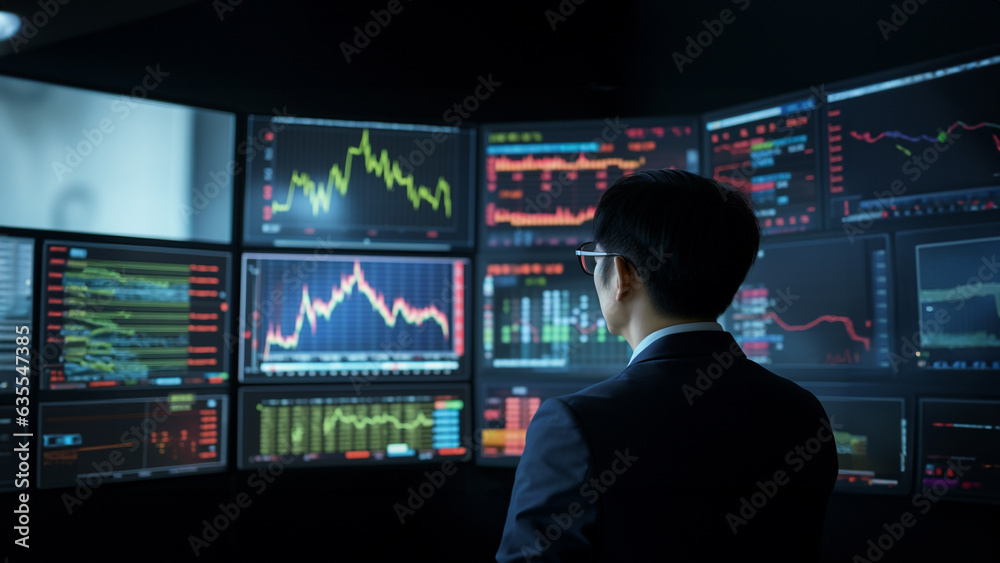 asian businessman executives finance analysis stock trading monitoring progress asian businessman executives finance analysis stock trading monitoring progress