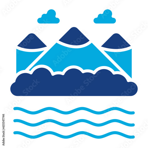 Lake Landscape Icon