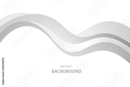 Abstract white and gray wave background. texture white pattern. vector illustration