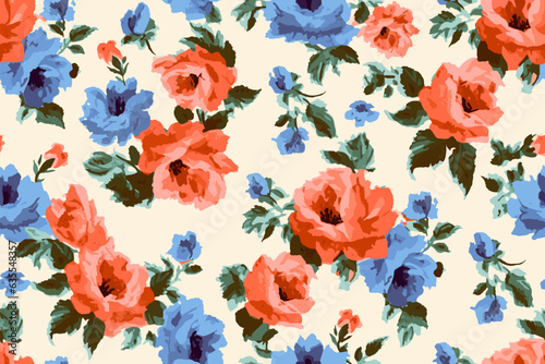 Roses pixel seamless pattern texture background