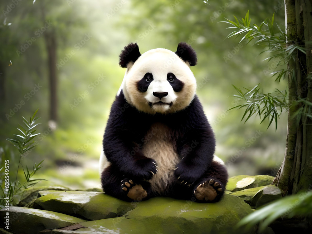 Fototapeta premium Panda wallpapers hd, the hd wallpapers, desktop background, Generative AI