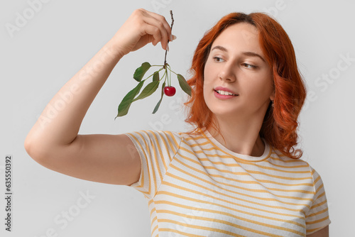 Happy beautiful young woman...