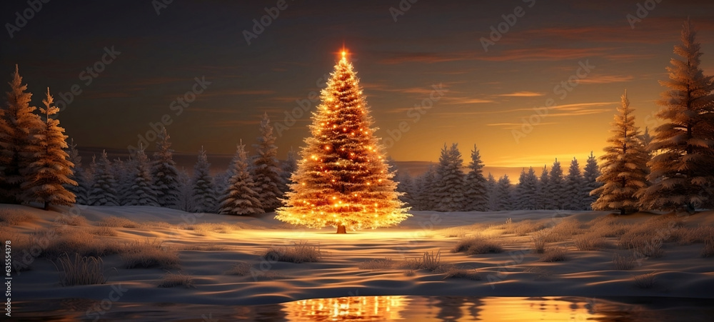 Christmas tree. Generative AI. Christmas tree. Generative AI.