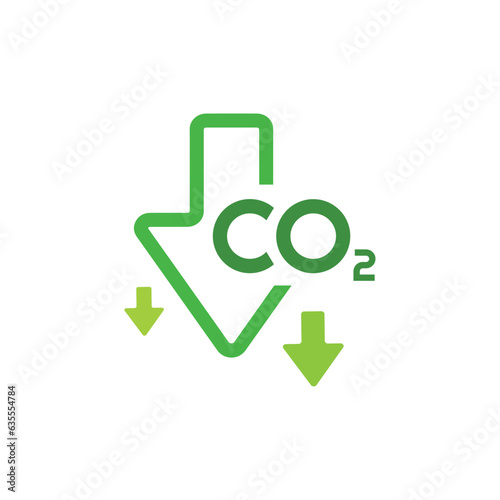 reducing CO2 emissions to stop climate change. green energy background	