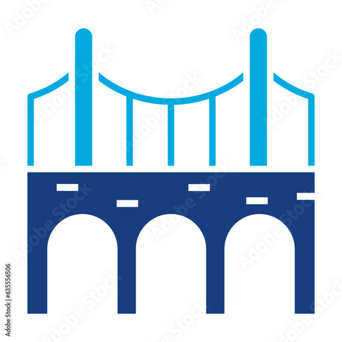 Принти на полотні Bridge Construction Icon