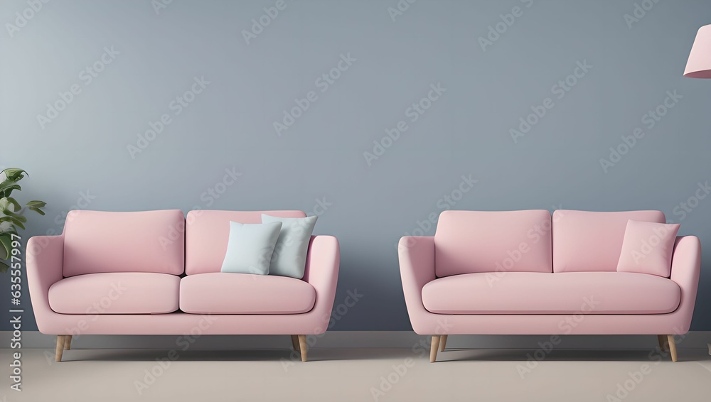 Comfortable home design:69 living room interior with sofa and couch. generative ai Comfortable home design:69 living room interior with sofa and couch. generative ai