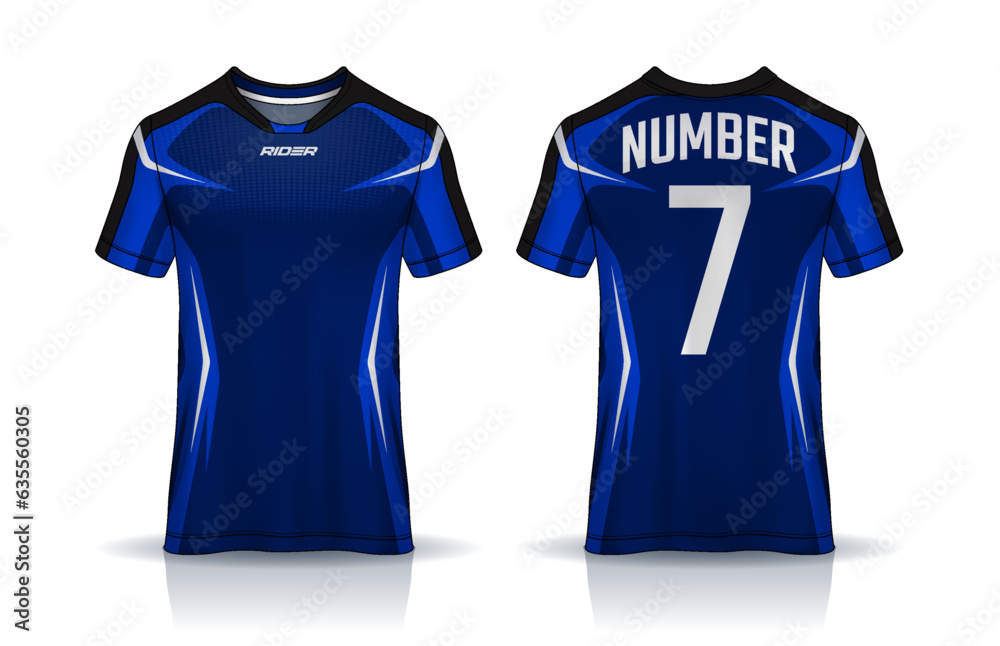 t-shirt sport design template, Soccer jersey mockup for football club. uniform front and back view. t-shirt sport design template, Soccer jersey mockup for football club. uniform front and back view.